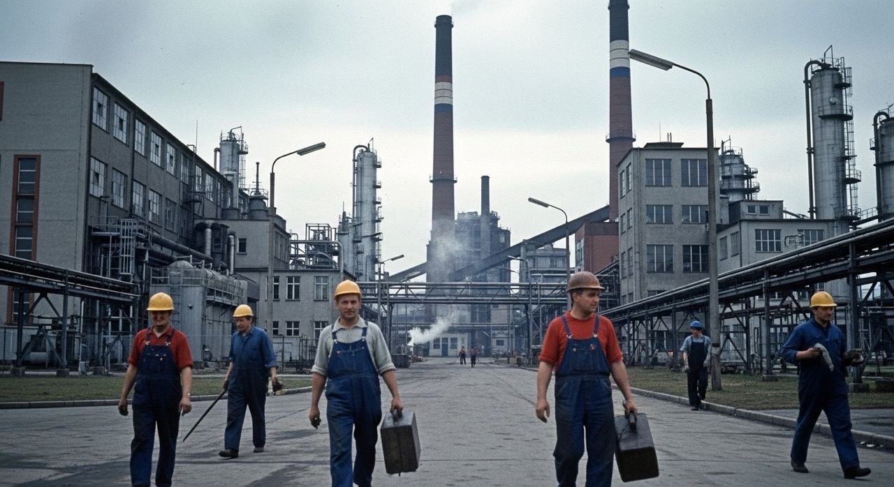 Výrobná linka alebo detail technológie v Chemko